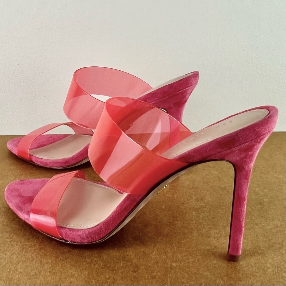 NEW VERONICA BEARD PINK SUEDE HEELS - Picture 7 of 12